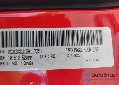 2016 Dodge Charger R/T Scat Pack из США, поврежденный, VIN 2C3CDXGJ1GH117251